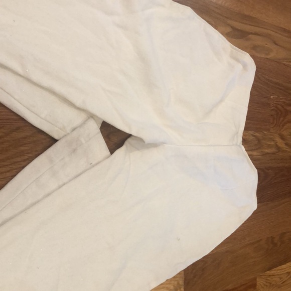Off white glittery,zipper in the back , stretchy pants. - Picture 8 of 8